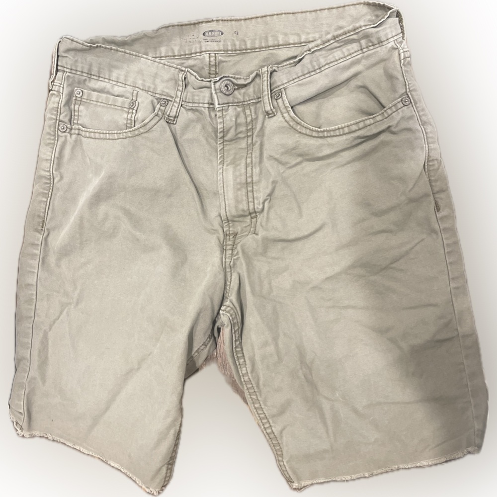 Green jean shorts size 32 Men
